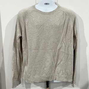 Banana Republic Factory Tan Beige Premium Luxe Yarn Pullover Crewneck Sweater